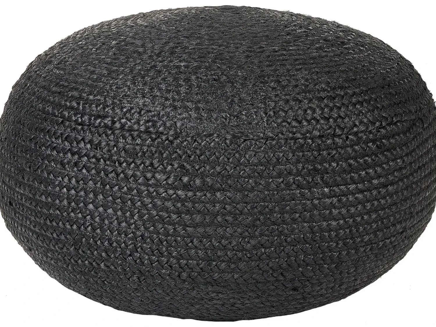 Hot Beliani Pouf DUKKI Iuta Nero Naturale Nero