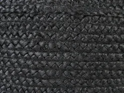 Hot Beliani Pouf DUKKI Iuta Nero Naturale Nero