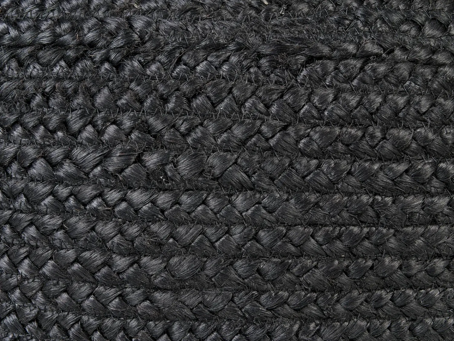 Hot Beliani Pouf DUKKI Iuta Nero Naturale Nero