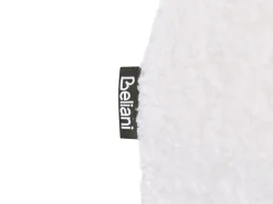 Beliani Pouf ESTES Bouclé sporco Bianco