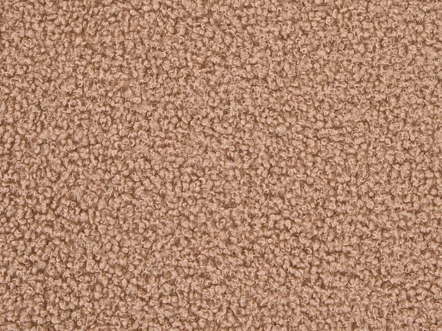Beliani Pouf ESTES Bouclé chiaro Marrone