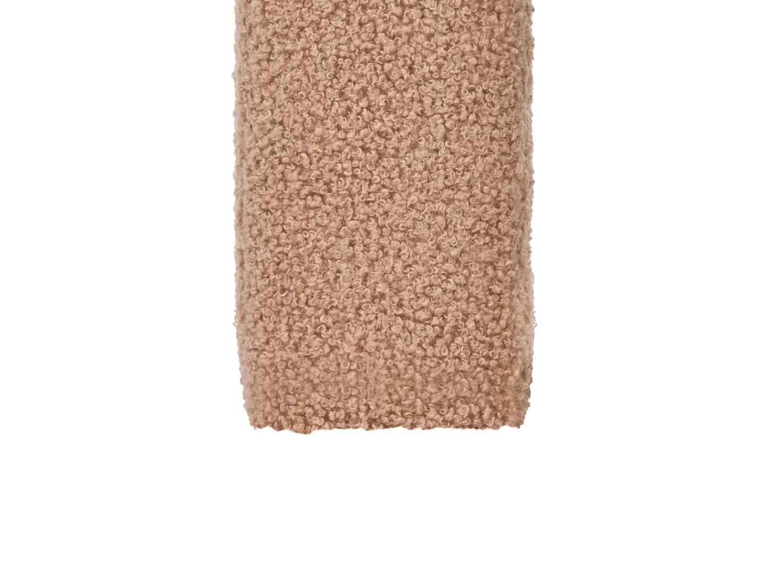 Beliani Pouf ESTES Bouclé chiaro Marrone