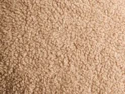 New Beliani Pouf EUFAULA Bouclé Beige