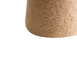 New Beliani Pouf EUFAULA Bouclé Beige