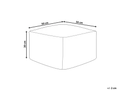 Hot Beliani Pouf GAJAN Tessuto Bianco Bianco Nero