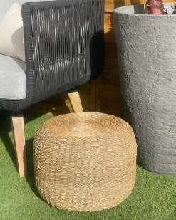Best Beliani Pouf HAIPHONG Alghe marine Beige Beige Naturale