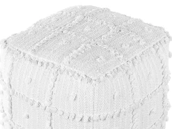 Discount Beliani Pouf HARNAI Cotone Bianco