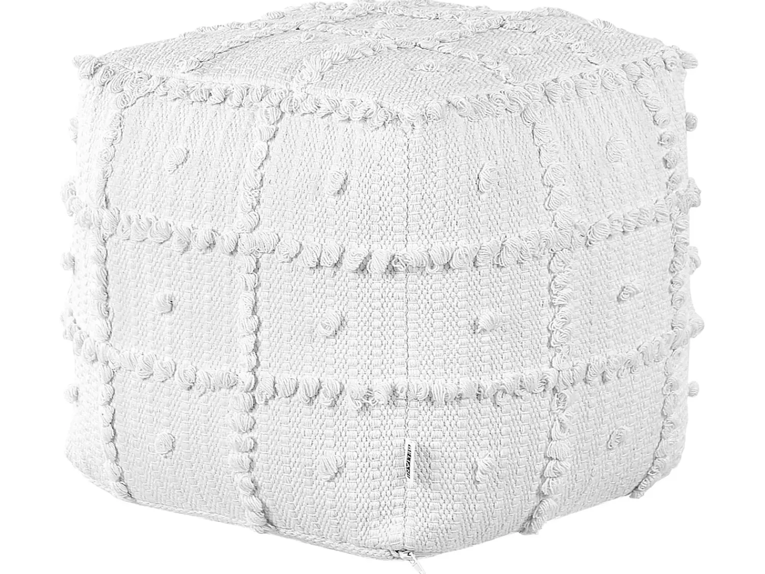 Discount Beliani Pouf HARNAI Cotone Bianco