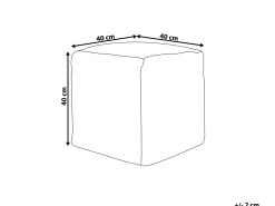 Beliani Pouf HIRRI Cotone Arancione
