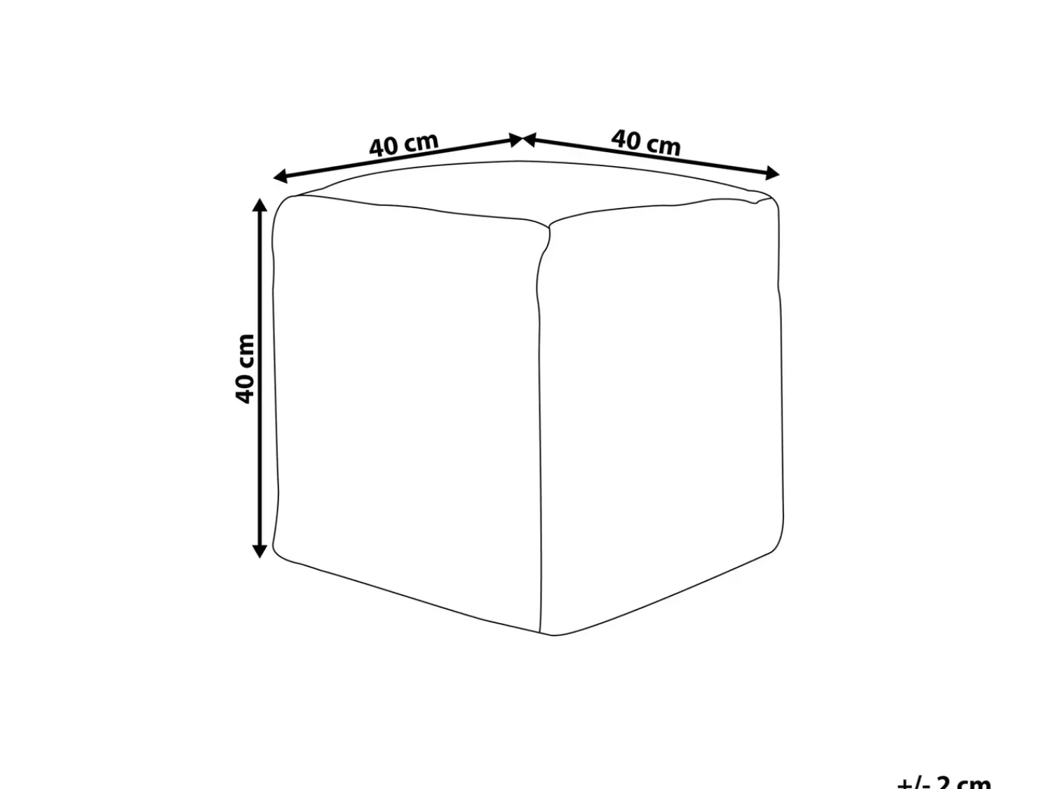 Beliani Pouf HIRRI Cotone Arancione