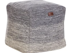 Online Beliani Pouf HIRRI Cotone Grigio chiaro Beige Grigio