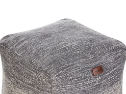 Online Beliani Pouf HIRRI Cotone Grigio chiaro Beige Grigio
