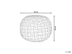 New Beliani Pouf HOPA Velluto Rosso