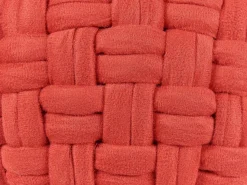 New Beliani Pouf HOPA Velluto Rosso