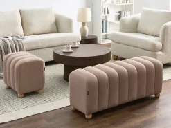 Beliani IDYLLWILD Bouclé Beige Beige Marrone