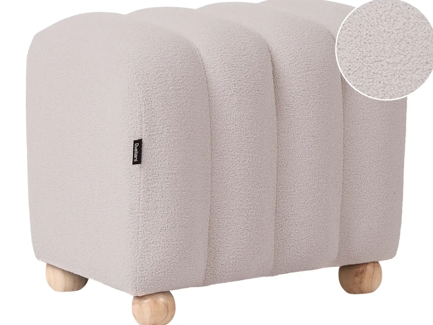 Beliani IDYLLWILD Bouclé Bianco sporco Bianco Marrone