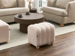 Beliani IDYLLWILD Bouclé Bianco sporco Bianco Marrone
