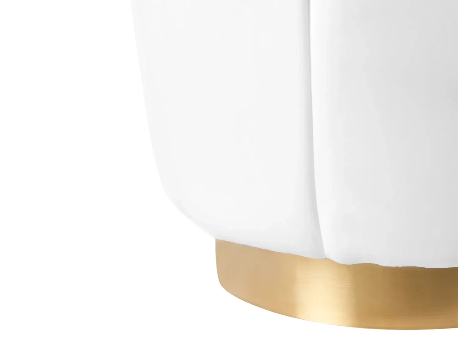 Best Beliani Pouf IRVING Velluto Bianco Bianco Oro