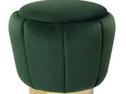 Outlet Beliani Pouf IRVING Velluto Verde scuro Oro Verde