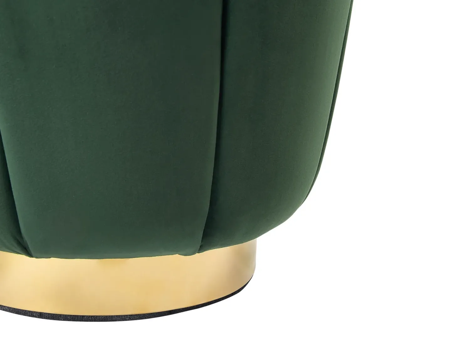 Outlet Beliani Pouf IRVING Velluto Verde scuro Oro Verde