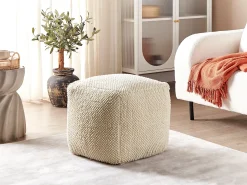 Hot Beliani Pouf JOARA Cotone Beige