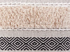 Clearance Beliani Pouf KANAM Cotone Beige chiaro Beige Nero