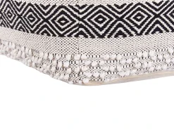 Clearance Beliani Pouf KANAM Cotone Beige chiaro Beige Nero