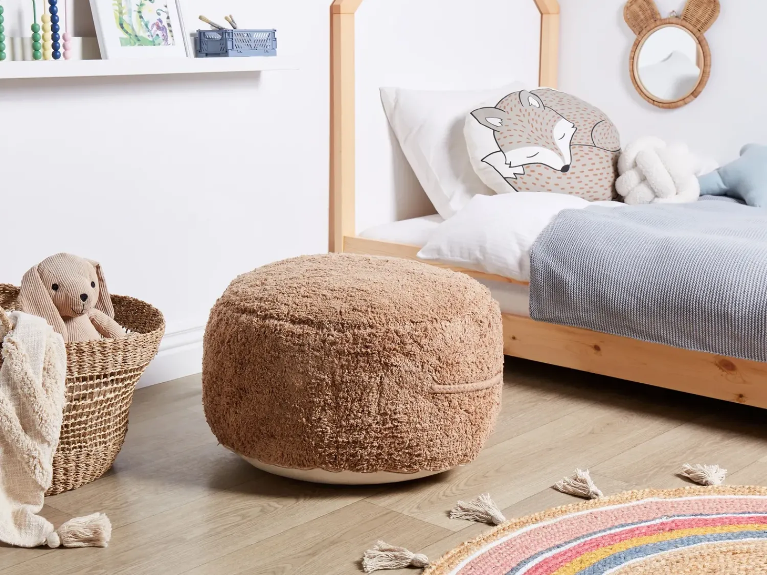Sale Beliani Pouf KANDHKOT Cotone Marrone