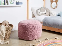 Outlet Beliani Pouf KANDHKOT Cotone Rosa