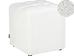 Sale Beliani Pouf KANSAS Bouclé Bianco