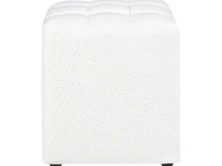 Sale Beliani Pouf KANSAS Bouclé Bianco