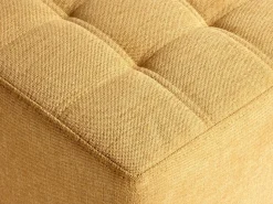 Outlet Beliani Pouf KANSAS Tessuto Giallo