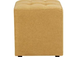 Outlet Beliani Pouf KANSAS Tessuto Giallo