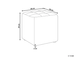 Outlet Beliani Pouf KANSAS Tessuto Verde