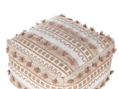Discount Beliani Pouf KARAW Cotone Beige