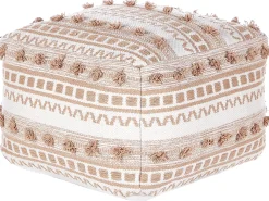 Discount Beliani Pouf KARAW Cotone Beige