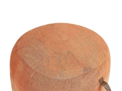 Hot Beliani Pouf KAWAI Cotone Arancione Bianco Arancione