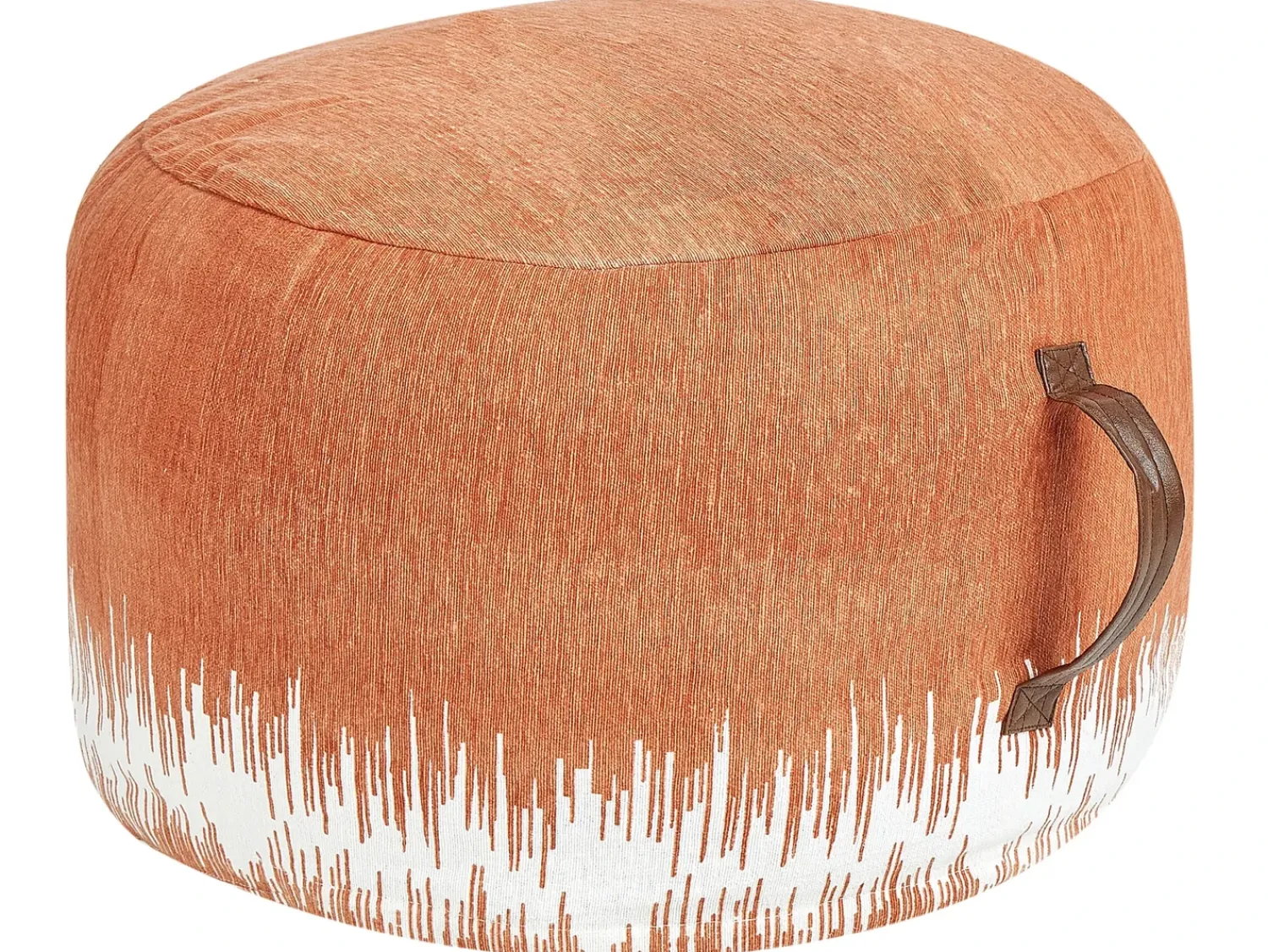 Hot Beliani Pouf KAWAI Cotone Arancione Bianco Arancione