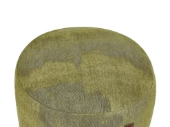 Beliani Pouf KAWAI Cotone Verde oliva Bianco Verde