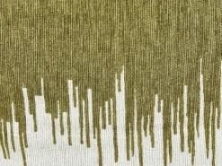 Beliani Pouf KAWAI Cotone Verde oliva Bianco Verde