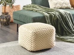 Best Beliani Pouf KINGRI Cotone chiaro Beige