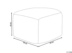 Online Beliani Pouf KINGRI Cotone Tortora Beige