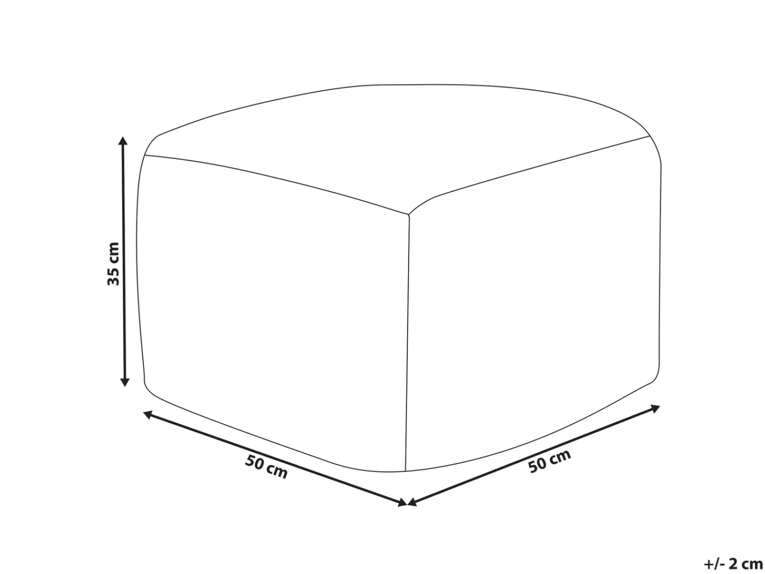 Online Beliani Pouf KINGRI Cotone Tortora Beige
