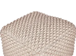 Online Beliani Pouf KINGRI Cotone Tortora Beige