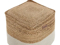 Sale Beliani Pouf KIRAMA Iuta Beige Beige Naturale