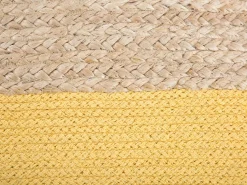 Outlet Beliani Pouf KIRAMA Iuta Giallo Beige Giallo