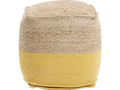 Outlet Beliani Pouf KIRAMA Iuta Giallo Beige Giallo