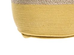 Outlet Beliani Pouf KIRAMA Iuta Giallo Beige Giallo