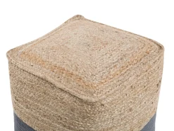 Discount Beliani Pouf KIRAMA Iuta Grigio scuro Beige Grigio