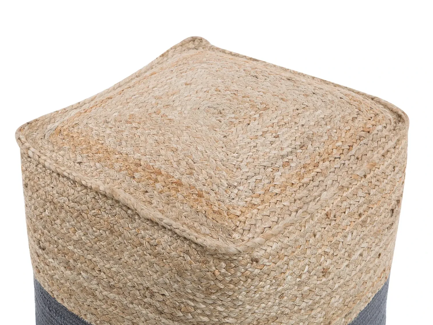 Discount Beliani Pouf KIRAMA Iuta Grigio scuro Beige Grigio